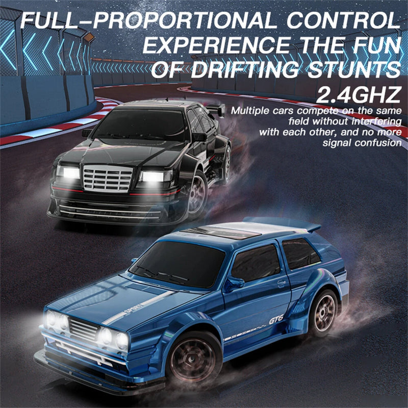 KFPLAN KF30 RTR 1/43 2.4G 4WD Drift RC Car Gyro Mini Race LED Light Radio Control High-Speed Motor On-Road Racing Vehicle Model Boys Gifts Toys