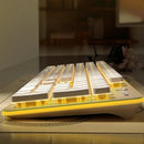 LANGTU LT600 104 Keys 2.4G RGB Wireless Keyboard Mechanical Feel Membrane Touch Silent Wireless Waterproof Keyboard for PC Laptop Office