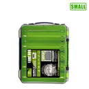 SAMOLLA 10 Compartments Small Double Fishing Tackle Box Portable Handle Lure Baits Container Y-slot Storage Organizer
