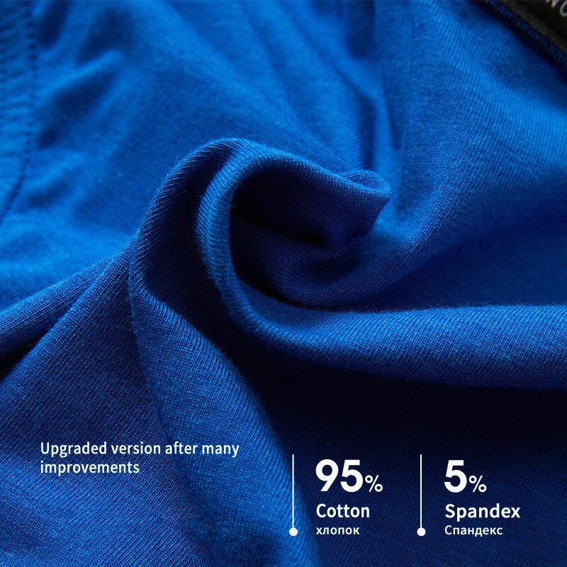 4pcs Men's Cotton Briefs Breathable Solid Color Panties Men Underwear Comfortable Loose Fit Underpants