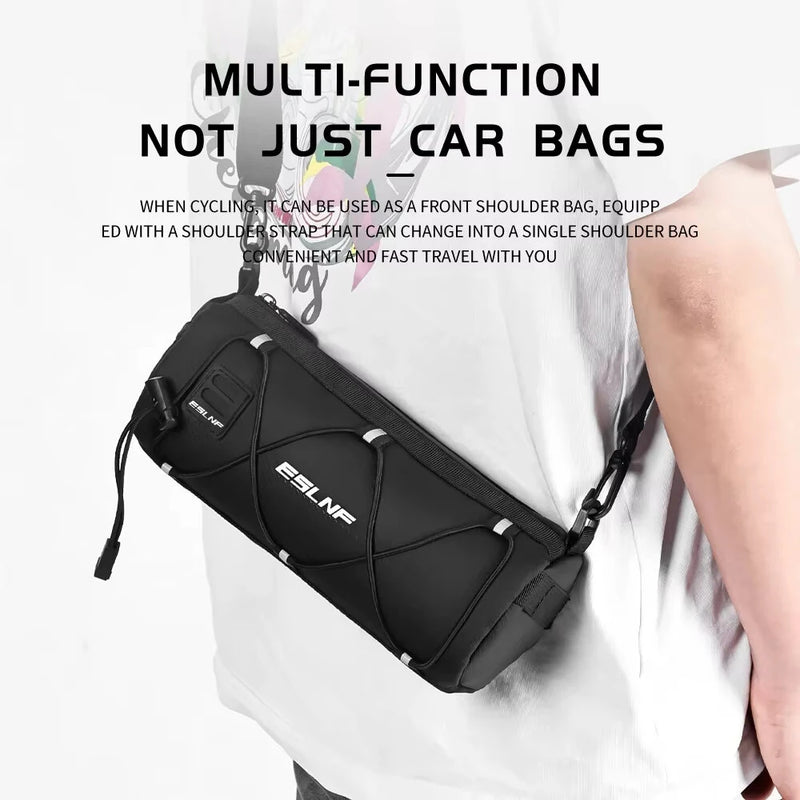 ESLNF Mountain Bike Front Bag Large Capacity Outdoor Storage Waterproof Multifunction Bicycle Bag Accessories