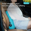 IPRee Ergonomic Inflatable Lumbar Support Pillow, Press Type Cushion, Enhances Back Comfort During Long-distance Flights Trains & Office Use