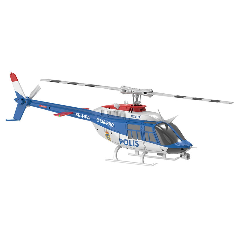 RC ERA C138 PRO Bell-206 2.4G 6CH 6-Axis Gyro 1:33 Scale Optical Flow Localization Altitude Hold Brushless Motor RC Helicopter BNF / RTF