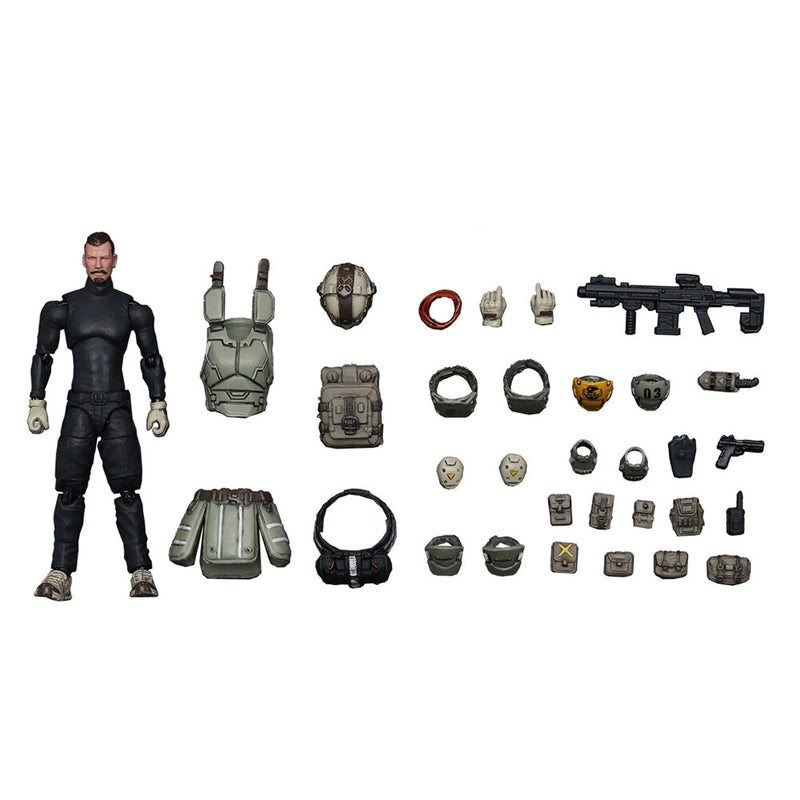 JOYTOY 1/25 XS-01 XS-02 XS-03 Night Raid Pilot / Assault Pilot / Tactical Night Raid Pilot Model Applicable for Eachine E220S MD500 RC Helicopter(Not Include the RC Helicopter)