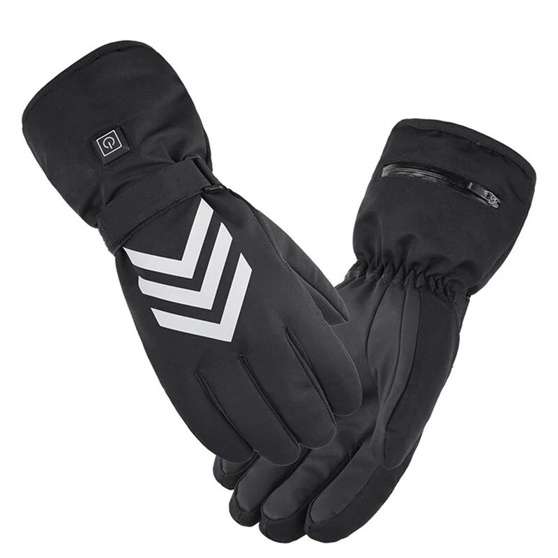TENGOO Electric Heated Gloves Waterproof Winter Gloves Heated Ski Gloves Warm Touching Screen Gloves Keep Warm Outdoor Motorcycle Gloves Thermal Gloves Battery Heated Gloves