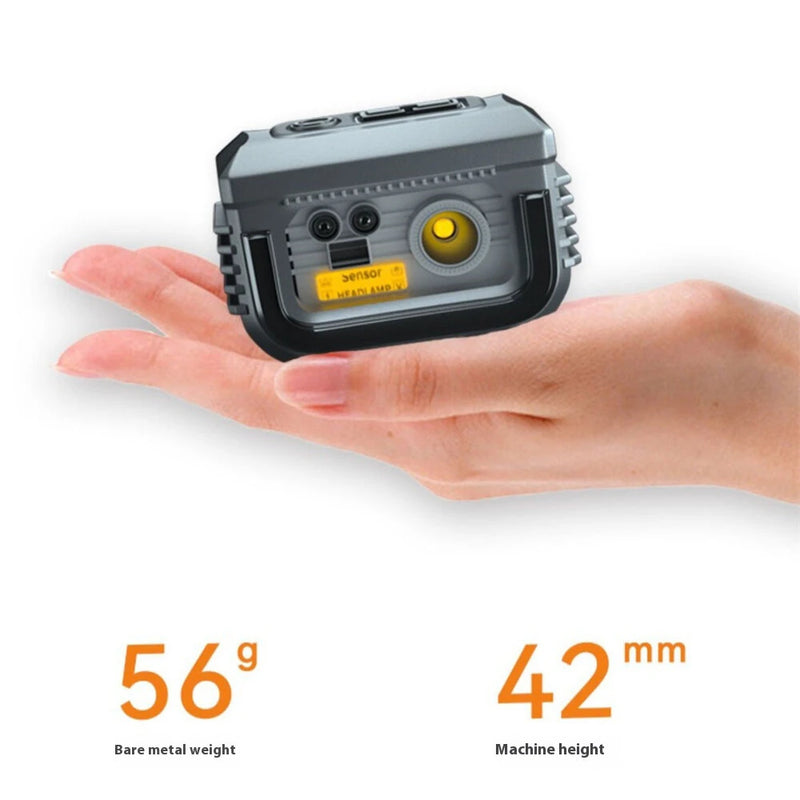 Warsun SI88 Touch Sensor Ultra Lightweight LED Headlamp Mini Clip-on Light USB Rechargeable LED Headlight Waterproof for Night Fishing & Outdoor Activities