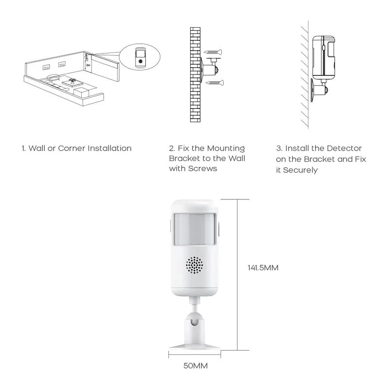 Tuya WiFi/Zigbe Smart PIR Motion Sensor Smart Home Security Human Body Infrared Detector Smart Life APP Control with Alexa