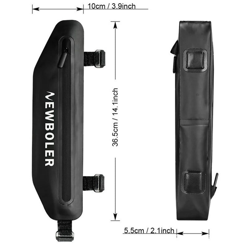 NEWBOLER Bicycle Triangle Bag Bike Frame Front Tube Bag Waterproof Cycling Bag Battery Pannier Packing Pouch for MTB Bike Road Bike