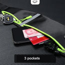 Running Black Grey Waist Bag Adjustable High Capacity Lightweight Waterproof Sports Fanny Pack for Workout Fitness Cycling