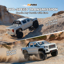FMS FCX18S GMC Sierra 2019 RTR 1/18 2.4G 4WD Brushless RC Car Officially Licensed Two Speed Metal Frame Gear Portal Axles Oil Shocks LED Light Pickup Off-Road Climbing Truck Vehicles Models Toys