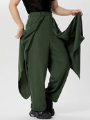 INCERUN Men Design Pleated Layering Pant Loose Fit Casual Daily Men's Bottoms