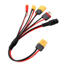 20cm 20AWG 4.0mm Banana Plug to XT60 XT30 DC5.5 T Plug Charger Adapter Cable for IMAX B6 ISDT Charger