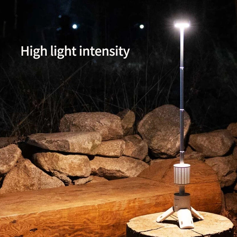 Bikight Height Adjustable Tripod Stand Camping Lamp Foldable Portable Telescopic Lanterns Built-in 10000mAh USB-C Rechargeable Waterproof Outdoor Magnetic Lamp Mood Light