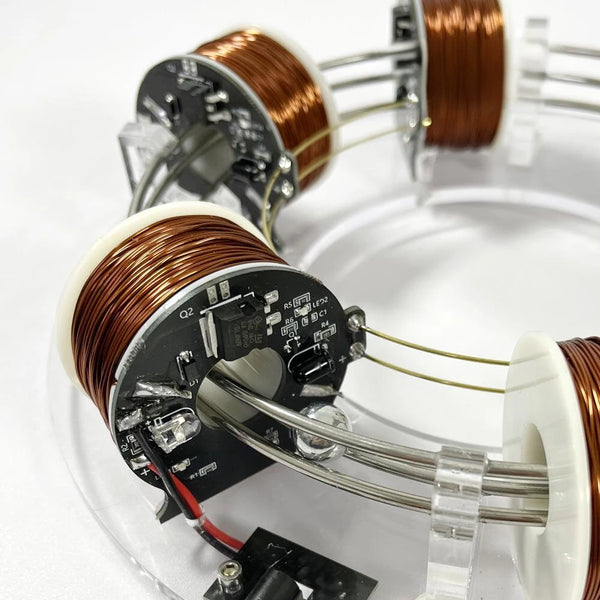 NIKOLATOY Electromagnetic Coil Accelerator 6 Coils DIY Creative Novel High-Tech Desktop Ornaments Science Discovery Physics Enlightenment Toys