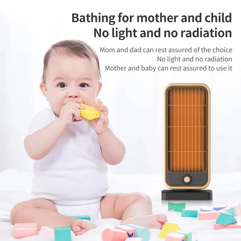 500W Electric Portable Heater PTC Ceramic Fast Space Heater Overheating Tip Over Protection 3S Heating Space For Home Office