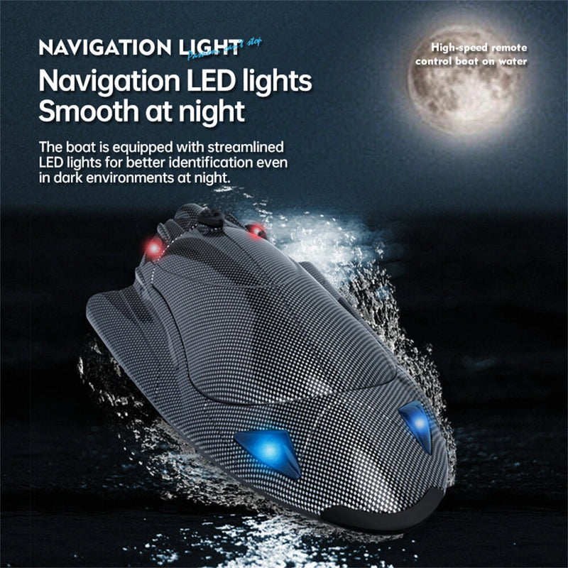 JJRC FY011 2.4G 35km/h RC Boat Jet Pump Ship Waterproof Vehicles Models Capsize Reset LED Light Water Cooling High Speed Remote Control Toys