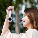 100 Levels Portable Handheld Fan with LED Colorful Light USB Rechargeable Transparent High Speed Cooling Fan Small Mini Desktop Fan