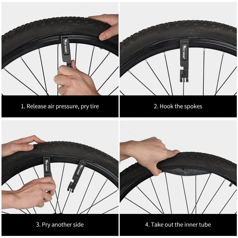 WEST BIKING Bicycle Chain Deflation Tire Pry Bar High Hardness Lightweight Multifunctional Bike Removal Repair Tool