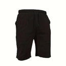 Men's Summer Cotton Linen Shorts Breathable Solid Black Drawstring Plus Size Beach Shorts Lightweight Casual Short Pants for Men Comfortable