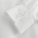 Men Solid Color Asymmetric Hem Long Sleeve Lapel Collar Shirt