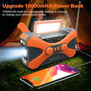 10000mAh Emergency Flashlight Torch Power Bank Solar Radio with Flashlight Aste Solar Hand Crank USB AM FM NOAA Weather Radios Home Outdoor Emergency Equipment