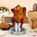 Stainless Steel Removable Chicken Roasting Rack Plate Grilled Chicken Rack Camping Outdoor Barbecue Tray Grilled Chicken Home Kitchen Fork Chicken Rack