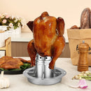 Stainless Steel Removable Chicken Roasting Rack Plate Grilled Chicken Rack Camping Outdoor Barbecue Tray Grilled Chicken Home Kitchen Fork Chicken Rack