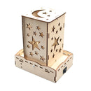 Wooden DIY Colorful Moon Star Lights Handmade Projection Lamp Educational Scientific Experiments Early Education Toys for Children