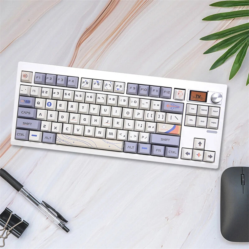 GMK87 Tri-mode Mechanical Keyboard Gasket Kit Hot Swappable RGB Blacklit Type-C Wired/bluetooth/2.4G Wireless Programmable PCB Mounting Plate Case