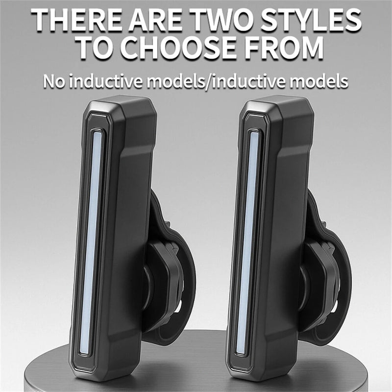 BIKIGHT 10-50LM 1PCS RGB LED Bicycle Smart Sensor Brake Taillight Type-C Charging Waterproof Warning Bike Rear Light for Night Cycling Safety