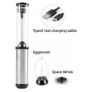 Portable Electric Milk Frother USB Rechargeable Egg Beater Matcha Frother Coffee Cappuccino, Latte, Protein Powder, Matcha Mixer