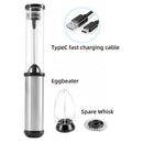 Portable Electric Milk Frother USB Rechargeable Egg Beater Matcha Frother Coffee Cappuccino, Latte, Protein Powder, Matcha Mixer