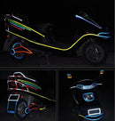 1cm*8m Bike Wheels Reflective Stickers Fluorescent Reflect Strip Adhesive Tape for MTB Bicycle-Yellow Style