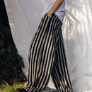 INCERUN Mens Casual Ethnic Striped Loose-Fit Pant Comfortable Wide Leg Long Trousers Plus Size for Men S-5XL