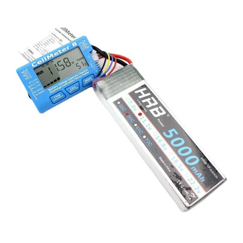 CellMeter 8 1-8S Li-Po Battery Discharge Charger Voltage Servo Test All-in-one Multi-Function Tester