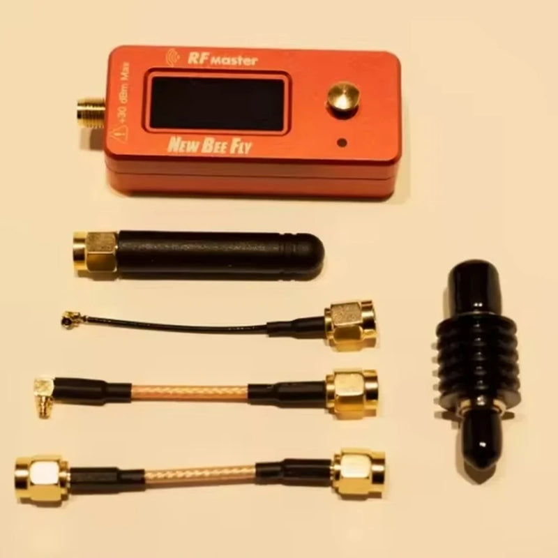 NEW BEE FLY RC RF Immersion Power Meter V2 FPV Transmitter Power Tester Multi-Function Frequency Tester with Attenuator Set for RC Drone
