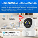 Vstarcam CS49LM 3MP HD Smart Indoor Network Security Camera with Smoke Gas Detector PTZ Color Night Vision Human Tracking Two Way Audio Wireless WiFi Camera