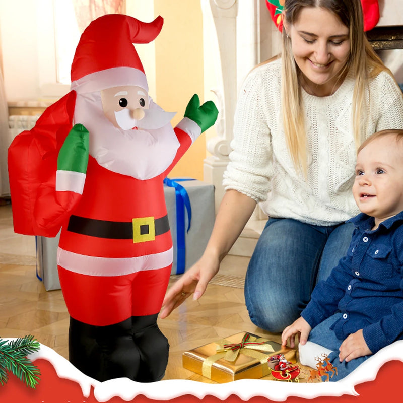 D020 2.4G RC Car Santa Claus Merry Christmas Electric Remote Control One Key Inflatable Sound Music 360 Turning Rechargeable Vehicles Models Toys