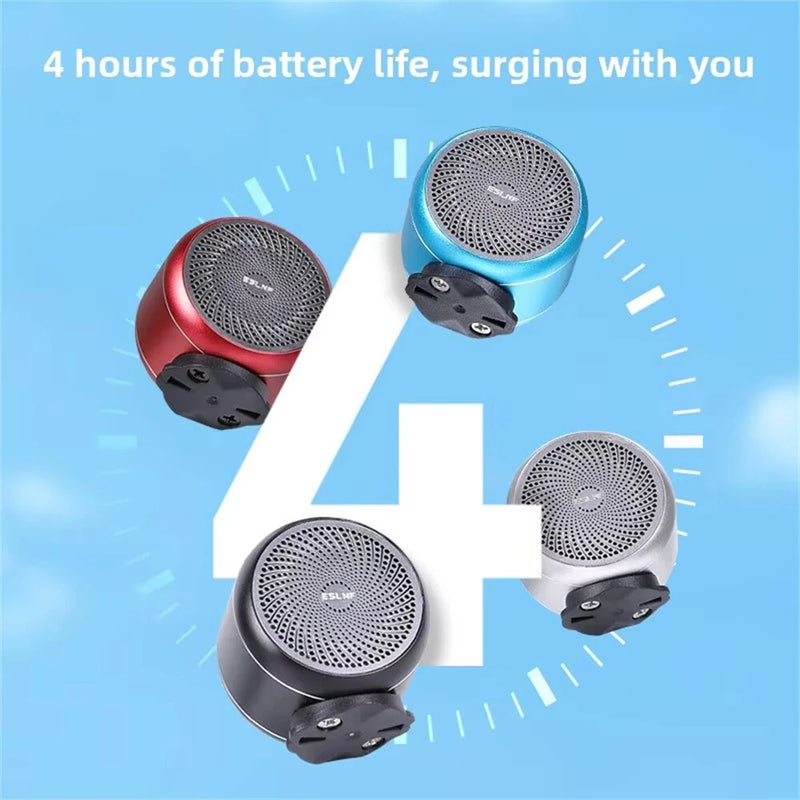 ESLNF 98 dB Mini Bicycle Horn Bluetooth 5.0 Speaker Waterproof Dustproof Aluminum Alloy Wire-controlled Warning Bell for Bike Motorcycle Riding Safety
