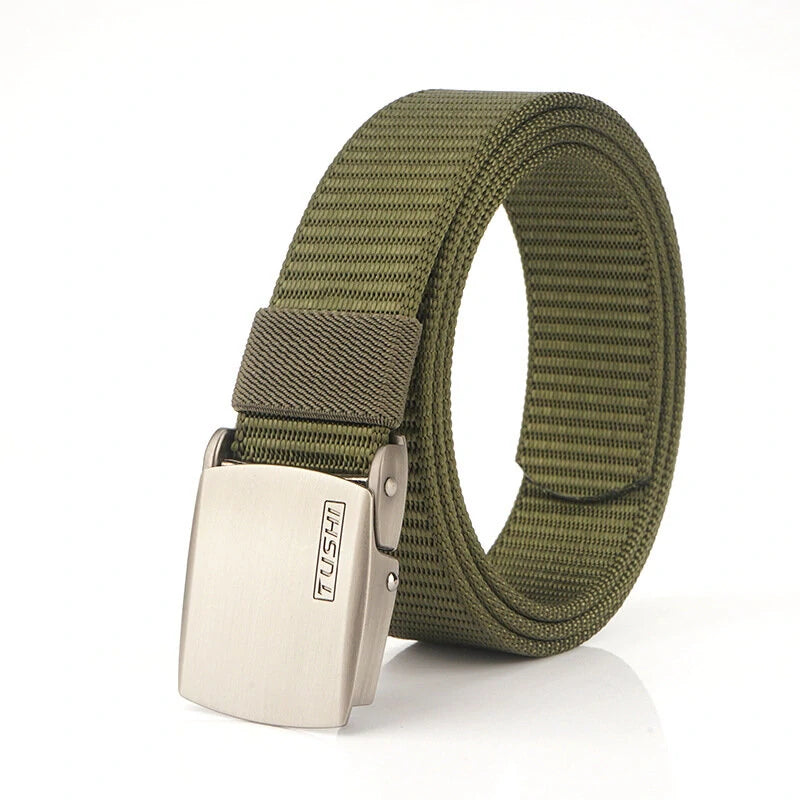 High-Quality Breathable Tactical Belt Military Nylon Waist Support Strap Sports Hunting Training Hiking Outdoor Army Gear Waistband Tactical Canvas Belt Woven Canvas Belt
