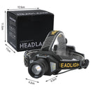 SEEKNITE Smart Sensor Zoomable LED Headlamp, White/Yellow Spotlight/Floodlight Adjusted USB Rechargeable Headlight Camping Fishing Working Head Light