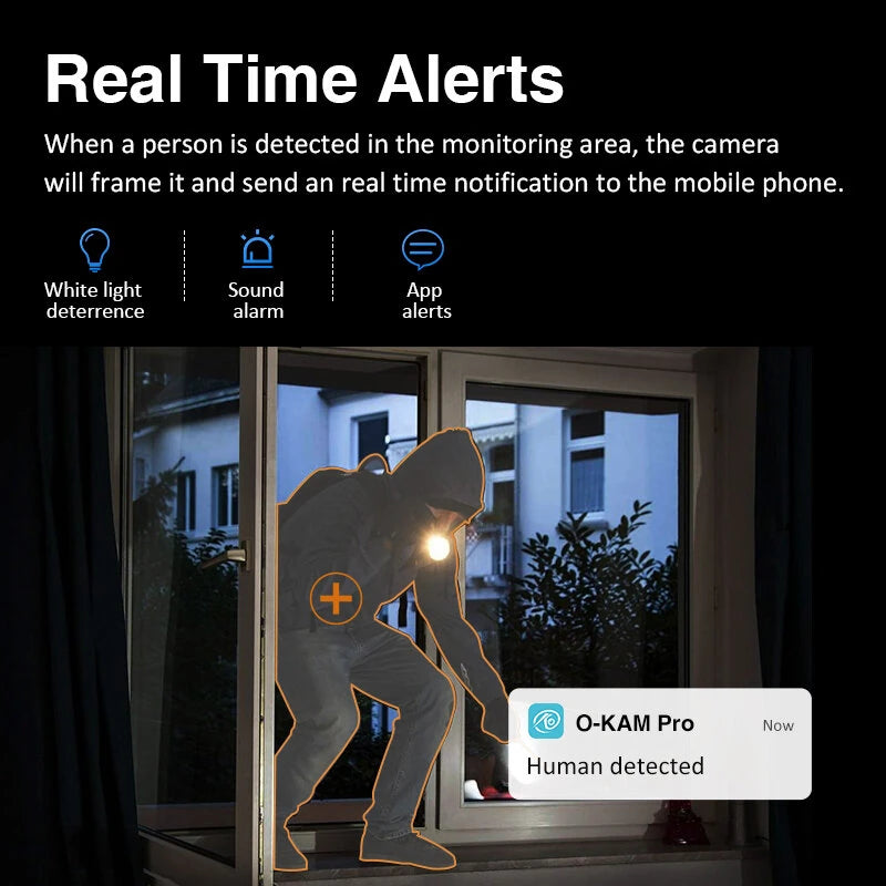 Vstarcam CS49LM 3MP HD Smart Indoor Network Security Camera with Smoke Gas Detector PTZ Color Night Vision Human Tracking Two Way Audio Wireless WiFi Camera