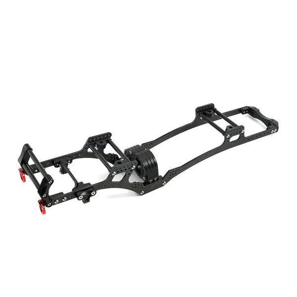 Carbon Fiber LCG Chassis Kit Frame Rail Skid Plate Set for SCX10 1/10 RC Crawler Car DIY Upgrade Parts