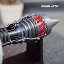 NikolaToy A380 Aircraft Turbofan Engine Model TR900 Creative Desktop Ornaments 23cm / 9in Physics Experiment Science Education Toys