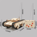 Wooden Remote Control Tank Model Assembly Kit DIY Children's Science Experiment Education Puzzle Toy Student Technology Small Production