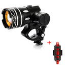 Xmund LED Bicycle Front Light USB Rechargeable Adjustable Bicycle Taillight Set MTB Mountain Cycling Flashlight Bike Accessories