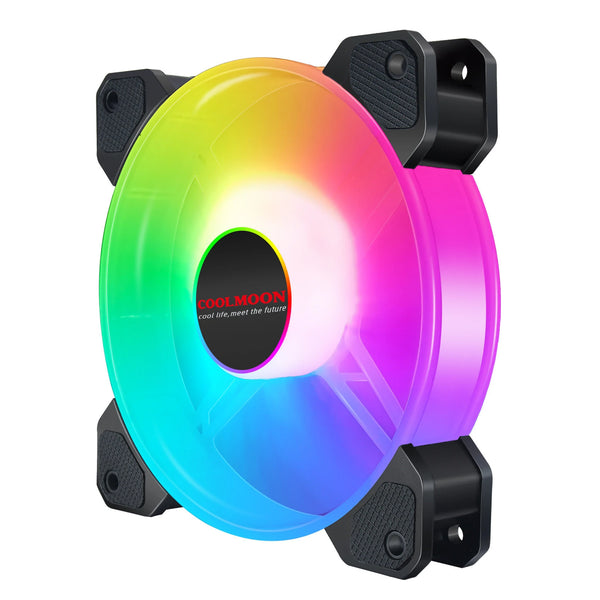 COOLMOON 120mm CPU Fan RGB 6PIN Colorful Lamp 12CM Radiator Cooler Mute PC 5VDC 12VDC ARGB Hydraulics Bearings Ventilador Chassis Fans