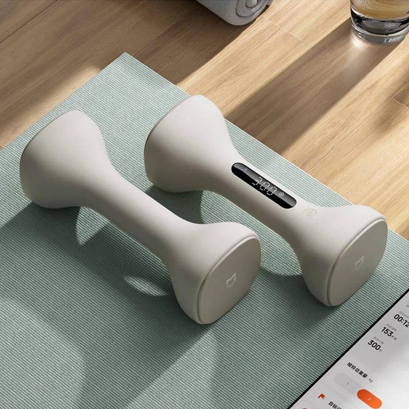 XIAOMI Mijia Smart Dumbbell 1kg*2 Intelligent Motion Tracking Training Data Exercise Equipment with LED Screen Display Efficiently Professional Guidance via APP Home Fitness