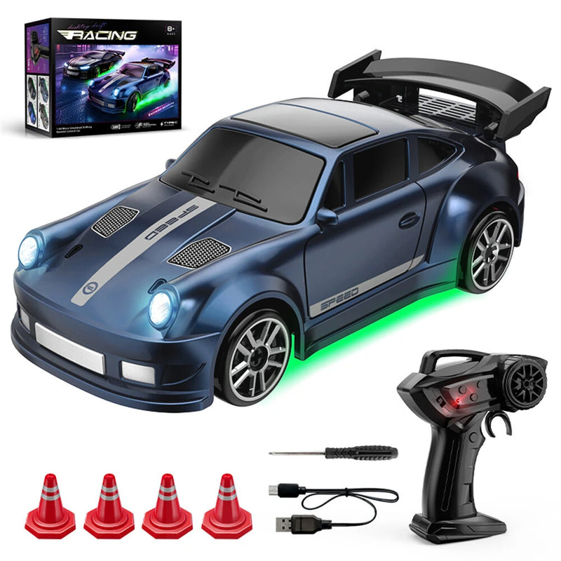 WSD E84 E85 RTR 1/64 2.G 4WD RC Drift RC Car Mini Race LED Light Two Speed Full Scale Radio Control High Speed Motor On-Road Racing Vehicle Model Boys Gifts Toys