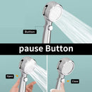 Shower Head High Pressure Digital Display Four Modes Handheld Bathroom Shower Accessory Water Saving Pressurized Adjustable Spray LED Temperature Display